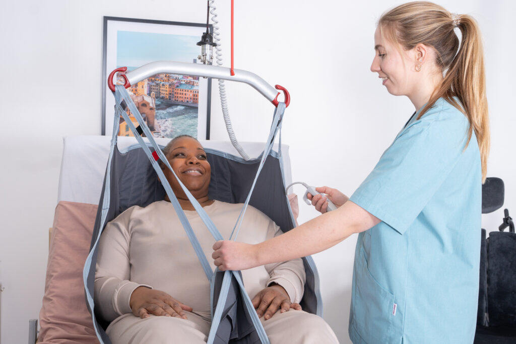 Molift EvoSling HighBack Padded Carer and patient